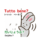 イタリア語と日本語を話すうさぎ（個別スタンプ：15）