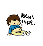 キュートな男の子とうさぎ（個別スタンプ：12）