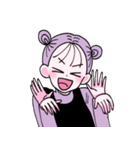 紫色の少女（個別スタンプ：2）