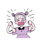 紫色の少女（個別スタンプ：9）