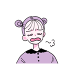 紫色の少女（個別スタンプ：11）