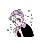 紫色の少女（個別スタンプ：13）