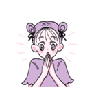 紫色の少女（個別スタンプ：14）