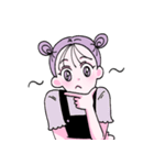 紫色の少女（個別スタンプ：16）