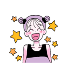 紫色の少女（個別スタンプ：17）