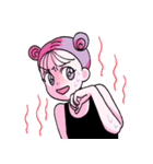 紫色の少女（個別スタンプ：18）