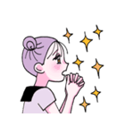 紫色の少女（個別スタンプ：19）