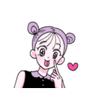 紫色の少女（個別スタンプ：24）