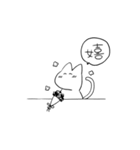 ねこの一文字（個別スタンプ：11）