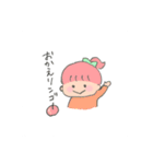 手描き女の子《果物＆野菜》（個別スタンプ：2）
