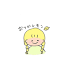 手描き女の子《果物＆野菜》（個別スタンプ：6）