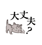 【シニア向け】パっと送れるウチ猫-黒ブチ-（個別スタンプ：15）