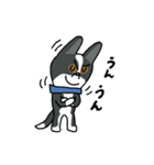 お茶目なmix白黒ぶちワンコ（立ち耳）（個別スタンプ：5）