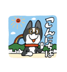 お茶目なmix白黒ぶちワンコ（立ち耳）（個別スタンプ：8）