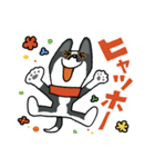 お茶目なmix白黒ぶちワンコ（立ち耳）（個別スタンプ：16）