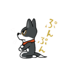 お茶目なmix白黒ぶちワンコ（立ち耳）（個別スタンプ：31）