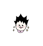 髪が立っている赤ちゃんのスタンプ（個別スタンプ：3）