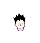 髪が立っている赤ちゃんのスタンプ（個別スタンプ：4）