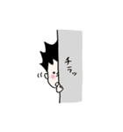 髪が立っている赤ちゃんのスタンプ（個別スタンプ：7）