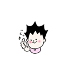 髪が立っている赤ちゃんのスタンプ（個別スタンプ：11）