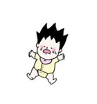 髪が立っている赤ちゃんのスタンプ（個別スタンプ：22）