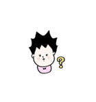 髪が立っている赤ちゃんのスタンプ（個別スタンプ：23）