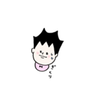 髪が立っている赤ちゃんのスタンプ（個別スタンプ：28）
