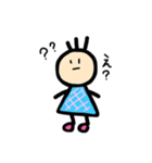 かみの毛3本娘（個別スタンプ：4）