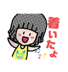 天然パーマの娘（個別スタンプ：1）