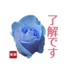 創れる落款印（遊印）… 青い薔薇 カスタム（個別スタンプ：14）