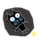 カク猫のスタンプ3 （黒猫）（個別スタンプ：4）