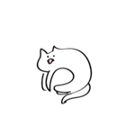 白くてゆるーい猫と人（個別スタンプ：24）