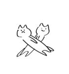 白くてゆるーい猫と人（個別スタンプ：25）
