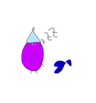 紫色の井上と青い魚（個別スタンプ：10）