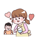 かわいい三姉妹とトイプードル（個別スタンプ：7）