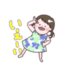 かわいい三姉妹とトイプードル（個別スタンプ：21）