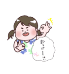 かわいい三姉妹とトイプードル（個別スタンプ：31）