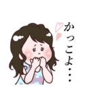 かわいい三姉妹とトイプードル（個別スタンプ：32）