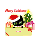 カスタム☆黒猫ちゃんのお祝いスタンプ。（個別スタンプ：7）