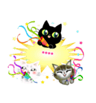 カスタム☆黒猫ちゃんのお祝いスタンプ。（個別スタンプ：29）