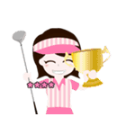 可愛いゴルフ女子 くバージョン3（個別スタンプ：11）
