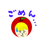 あんあぽー2 りんごの女の子のスタンプ2（個別スタンプ：22）
