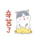 猫家族08 木木とYAYA(かも)-日常会話（個別スタンプ：11）