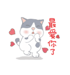 猫家族08 木木とYAYA(かも)-日常会話（個別スタンプ：14）