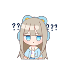 ゴロゴロ、クマヘッドセット！（個別スタンプ：4）