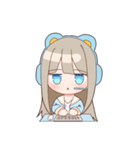 ゴロゴロ、クマヘッドセット！（個別スタンプ：16）