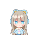 ゴロゴロ、クマヘッドセット！（個別スタンプ：20）