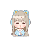ゴロゴロ、クマヘッドセット！（個別スタンプ：22）