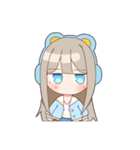 ゴロゴロ、クマヘッドセット！（個別スタンプ：26）