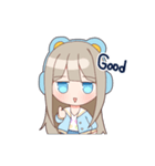 ゴロゴロ、クマヘッドセット！（個別スタンプ：28）